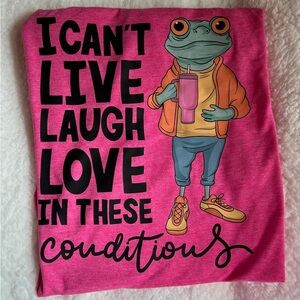 Pink Frog Graphic T-Shirt